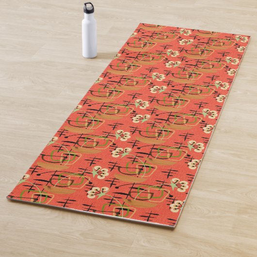 Tapis De Yoga Moderne du milieu du siècle | Deux Motifs | Style (En situation)