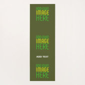TAPIS DE YOGA MODERNE ÉDITABLE ARMÉE VERT IMAGE MODÈLE TEXTE (Dos)