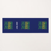 TAPIS DE YOGA MODERNE ÉDITABLE CUTE MARINE BLEU IMAGE MODÈLE TEX (Dos (Horizontal))