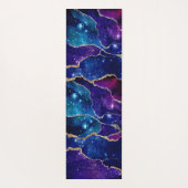 Tapis De Yoga Moderne Monogramme Or Purple Bleu Agate (Dos)