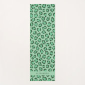 Tapis De Yoga Moderne Personnalisé Poster de animal léopard Vert (Devant)