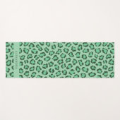 Tapis De Yoga Moderne Personnalisé Poster de animal léopard Vert (Devant (Horizontal))