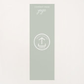 Tapis De Yoga Moderne Simple Entreprise Logo Sage Green Gym (Devant)