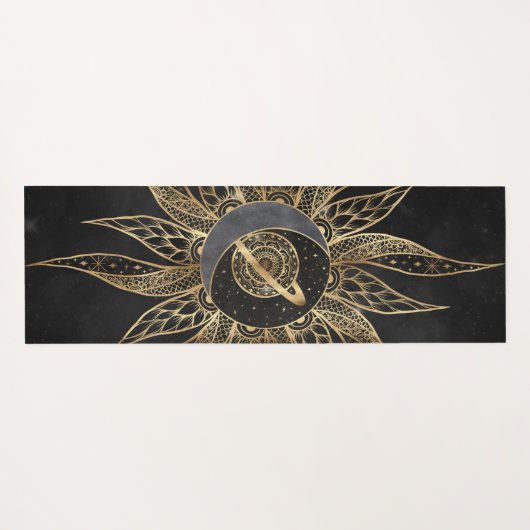 Tapis De Yoga Moderne Soleil Lune Planète Universe Mandala (Dos (Horizontal))