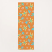 Tapis De Yoga Moderne tendance Cute Girly Floral Orange Monogram (Devant)