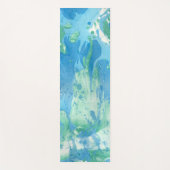 Tapis De Yoga Moderne tendance Modèle d'art Abstrait bleu vert (Devant)