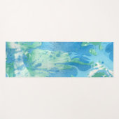 Tapis De Yoga Moderne tendance Modèle d'art Abstrait bleu vert (Devant (Horizontal))