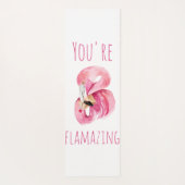 Tapis De Yoga Moderne Vous Flamazirez Beauté Flamant rose rose (Dos)