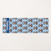 Tapis De Yoga moineau Java argenté (Devant (Horizontal))