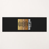 Tapis De Yoga Mois de l'histoire noire Drippin Melanin (Devant (Horizontal))