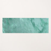 Tapis De Yoga Molten Jade | Marbre de luxe Emerald Green (Devant (Horizontal))
