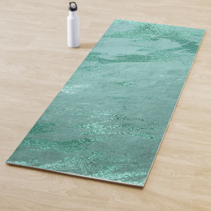 Tapis De Yoga Molten Jade Marbre de luxe Emerald Green