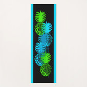 Tapis De Yoga Momona ananas rayé Hawaiien réversible (Devant)