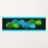 Tapis De Yoga Momona ananas rayé Hawaiien réversible (Devant (Horizontal))