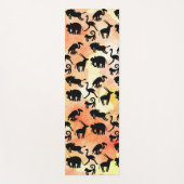 Tapis De Yoga Monkey Zebra Safari Animaux Orange (Devant)