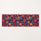 Tapis De Yoga monochrome géométrique coloré (Devant (Horizontal))