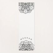 Tapis De Yoga Monochrome Mandala ⎥ Monogramme Yoga Mat (Devant)