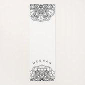 Tapis De Yoga Monochrome Mandala ⎥ Monogramme Yoga Mat (Dos)