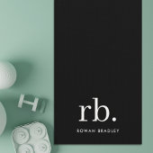 Tapis De Yoga Monogram Classic Elegant Minimum Black and White