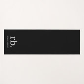 Tapis De Yoga Monogram Classic Elegant Minimum Black and White (Devant (Horizontal))