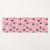 Tapis De Yoga Monogram Kawaii Cute Hearts Motif (Devant (Horizontal))