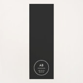 Tapis De Yoga Monogram Modern Minimum Black and White (Devant)