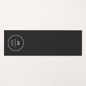 Tapis De Yoga Monogram Modern Minimum Black and White (Devant (Horizontal))