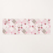 Tapis De Yoga Monogram Playful Pink Pattern Yoga Mat (Devant (Horizontal))