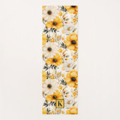 Tapis De Yoga Monogram Yellow floral Pattern (Devant)