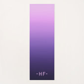 Tapis De Yoga Monogramme à dégradé simple (Devant)