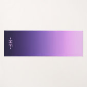 Tapis De Yoga Monogramme à dégradé simple (Devant (Horizontal))