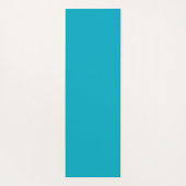 Tapis De Yoga Monogramme à points de polka turquoise et blanche (Dos)