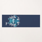 Tapis De Yoga Monogramme Aloha Tropical Turtle (Devant (Horizontal))
