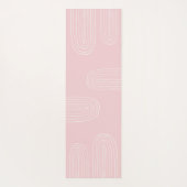 Tapis De Yoga Monogramme arc-en-ciel chic Boho milieu du siècle (Dos)