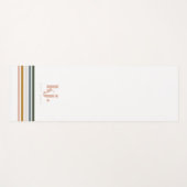 Tapis De Yoga Monogramme Bandes Rétro Chic (Devant (Horizontal))