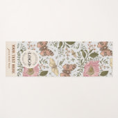 Tapis De Yoga Monogramme botanique Fleur sauvage moderne et tend (Devant (Horizontal))