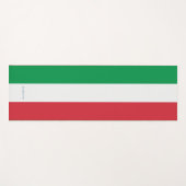 Tapis De Yoga Monogramme.Couleurs du drapeau italien. (Devant (Horizontal))