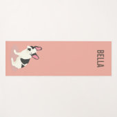 Tapis De Yoga Monogramme Cute French Buldog (Devant (Horizontal))