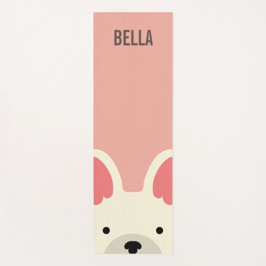 Tapis De Yoga Monogramme Cute French Buldog (Devant)