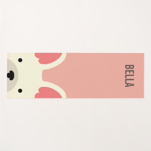 Tapis De Yoga Monogramme Cute French Buldog (Devant (Horizontal))