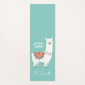 Tapis De Yoga Monogramme Cute Funny Alpaca No Prob Llama (Devant)