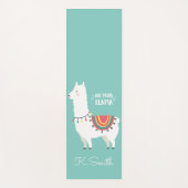 Tapis De Yoga Monogramme Cute Funny Alpaca No Prob Llama (Devant)