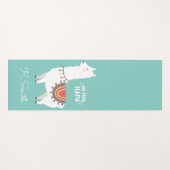 Tapis De Yoga Monogramme Cute Funny Alpaca No Prob Llama (Devant (Horizontal))