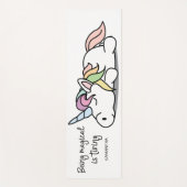 Tapis De Yoga Monogramme Cute Funny Unicorne (Devant)