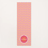 Tapis De Yoga Monogramme de Chevron rose clair (Devant)
