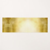Tapis De Yoga Monogramme de couronne royale brillant or (Devant (Horizontal))