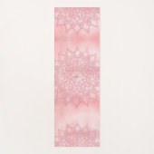Tapis De Yoga Monogramme de Mandala Rose Gold Floral (Devant)