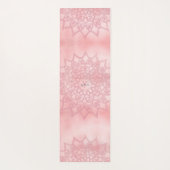 Tapis De Yoga Monogramme de Mandala Rose Gold Floral (Dos)