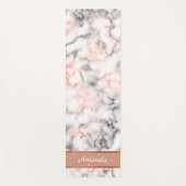 Tapis De Yoga Monogramme de marbre rose (Devant)