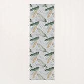 Tapis De Yoga Monogramme de Motif de terre botanique feuillus (Dos)